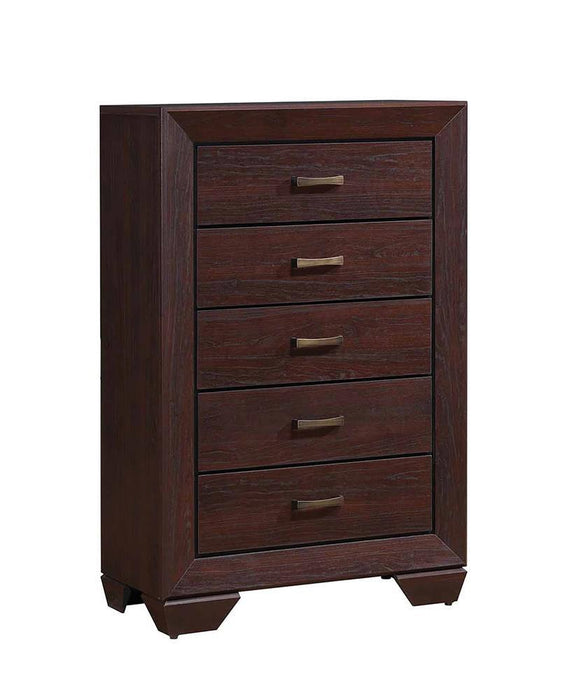 Kauffman 5-drawer Chest Dark Cocoa - Furniture House (VA)