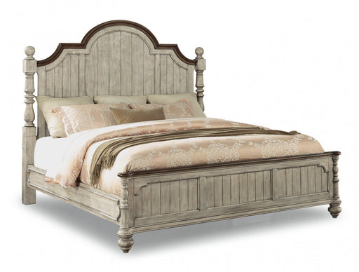 Flexsteel Wynwood Plymouth Queen Poster Bed in Whitewash Wood image