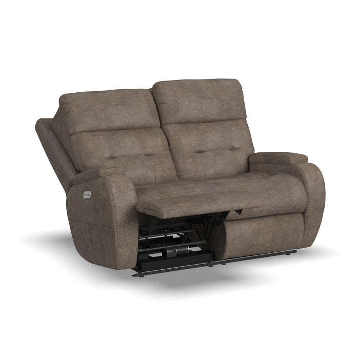 Strait B3906-60H Power Reclining Loveseat with Power Headrests