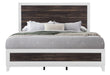 LISBON OAK AND WHITE KING BED image