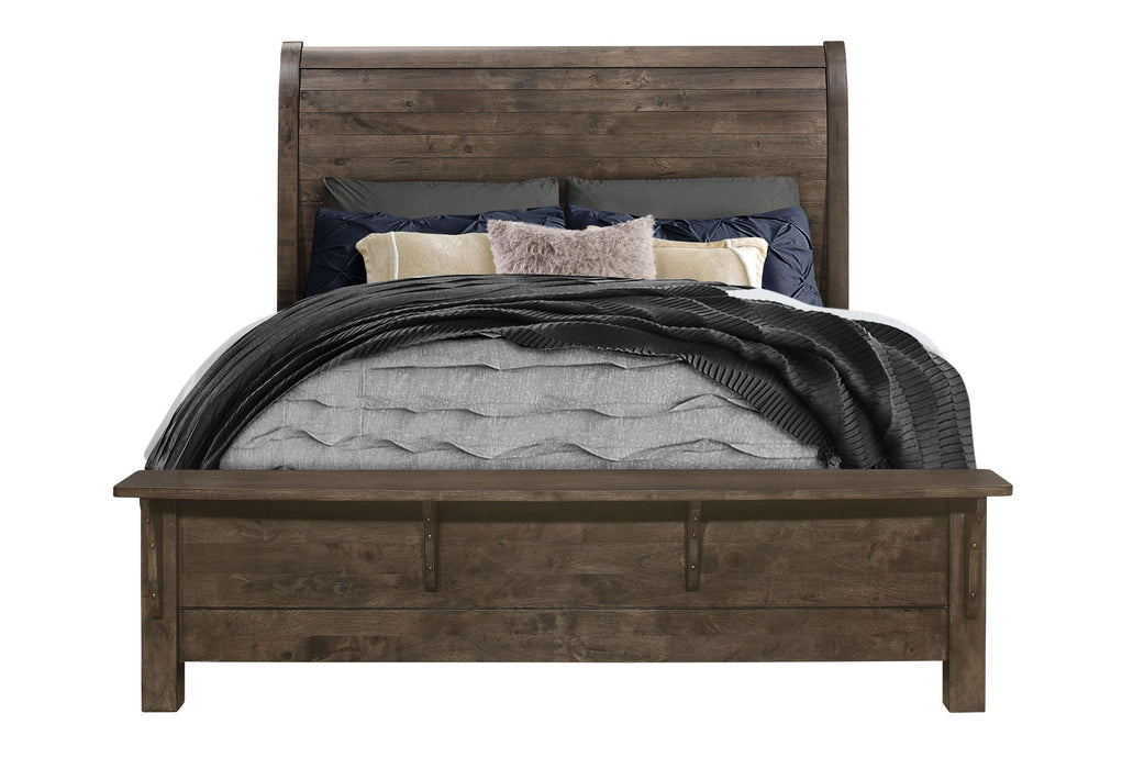 PETER GREY OAK QUEEN BED image