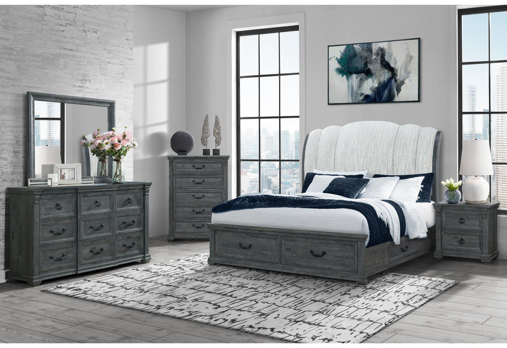 ROWAN GREY STORAGE KING BED GROUP image