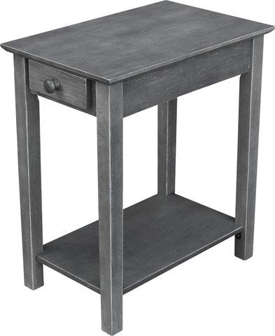 Destinations Narrow End Table In Heather Gray image