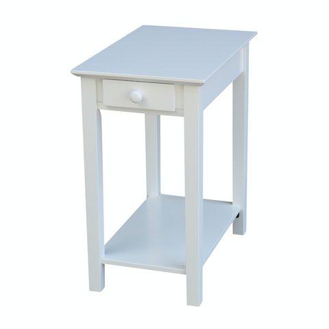 Destinations Narrow End Table In Pure White image