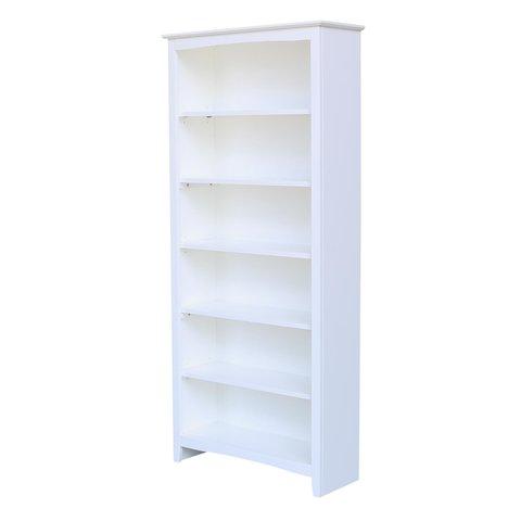 Home Accents Shaker Bookcase, 32"W X 12"D X 72"H In Pure White image