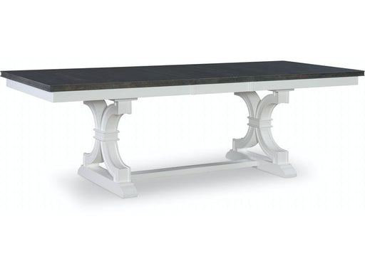 John Thomas Cosmopolitan Extension Table in Heather Gray and White image