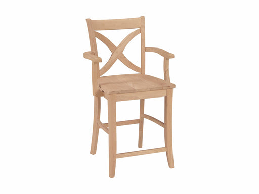 Stools 24'' Vineyard Arm Counter Stool image