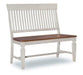 Vista Slatback Bench (Rta) In Hickory & Shell image