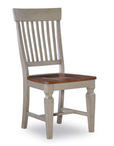 Vista Slatback Chair (Built) In Hickory & Stone image