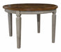 Vista Solid Round Table In Hickory & Stone image