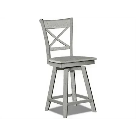 Cosmopolitan Charlotte Swivel Stool (Rta) In Heather Gray image