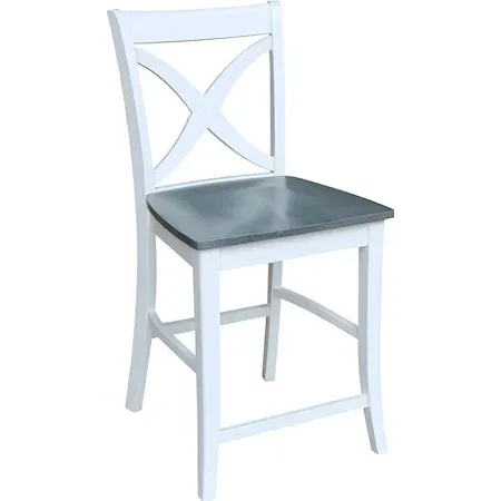 Cosmopolitan Salerno Stool, Rta In Heather Gray / White image