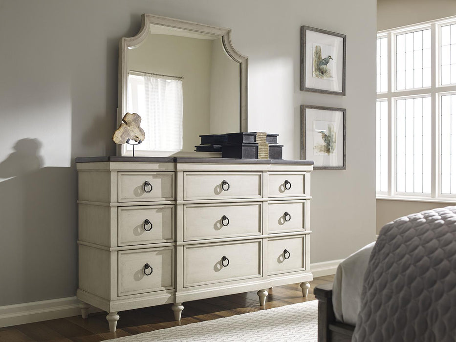 Legacy Classic Brookhaven 9 Drawer Dresser in Vintage Linen/ Rustic Dark Elm