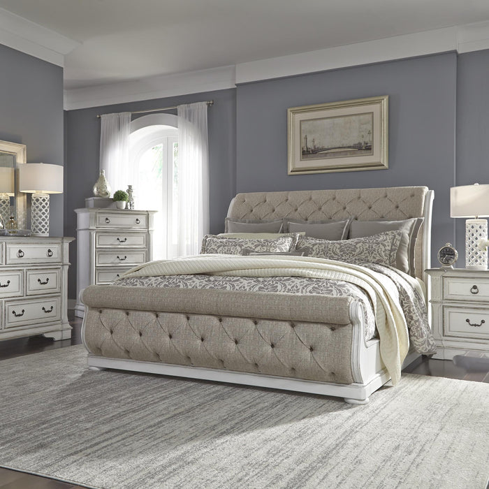 Abbey Park King California Sleigh Bed, Dresser & Mirror, Chest, Nightstand image