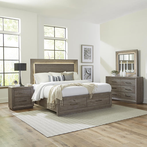 Horizons Queen Storage Bed, Dresser & Mirror, Nightstand image