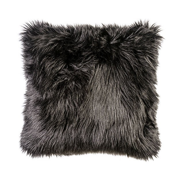 Jet Black 20" X 20" Pillow, Fur Black (2/CTN) image